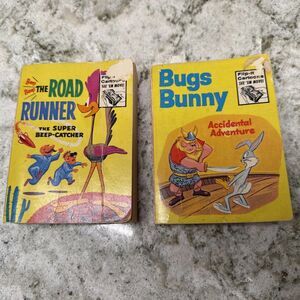 1973 Whitman Big Little Books Road Runner & Bugs Bunny Set 2 Flip It Cartoons